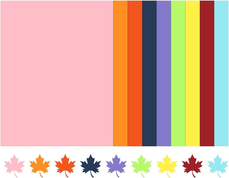 Vishoitty 360 Sheets Colored Cardstock 8.5" X 11", 9 Assorted Colors Construction Paper 200 GSM Card Stock Printer Paper 8.5 x11 for Scrapbook, Cricut, Card Making, DIY Crafts, School Supplies,Party Decorations - Image 1